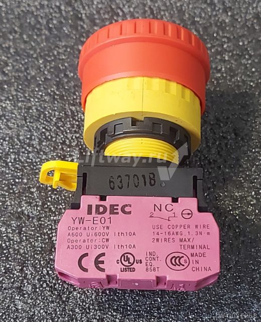 Кнопка СТОП YW1B-V NC IDEC SJEC