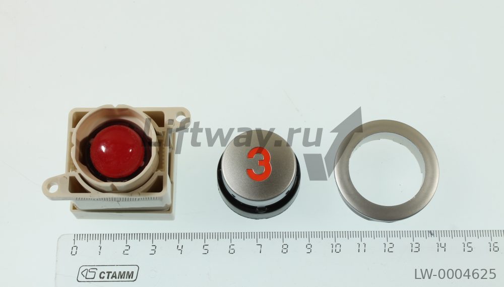 Кнопка круглая "3" Тип 21C SIGMA, LG-OTIS