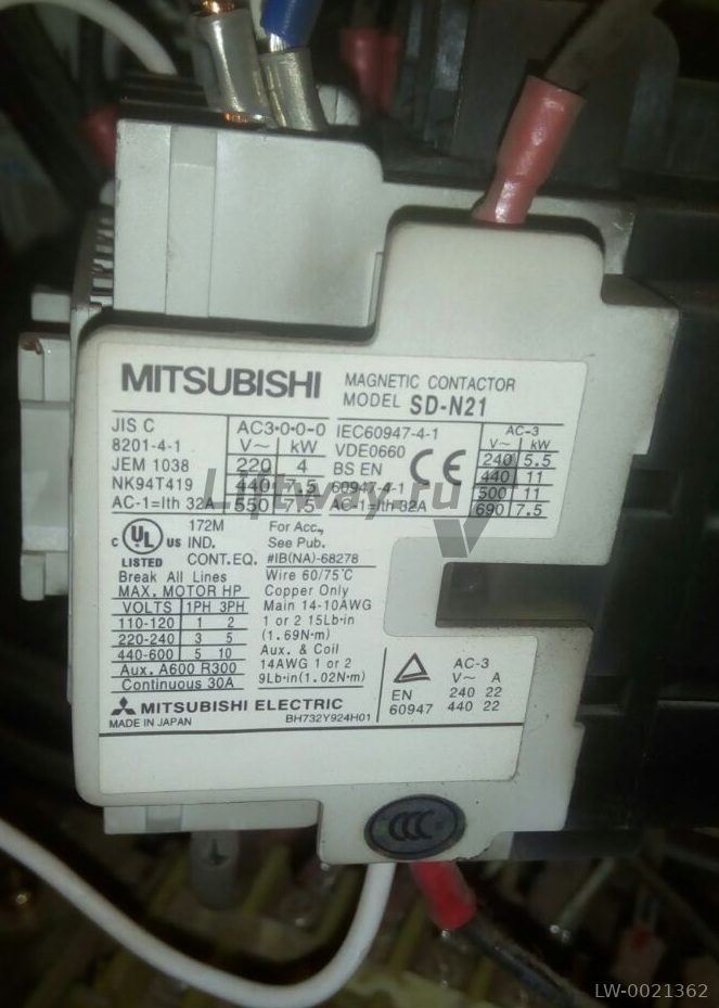 Контактор Mitsubishi SD-N21 катушка 110 VDC