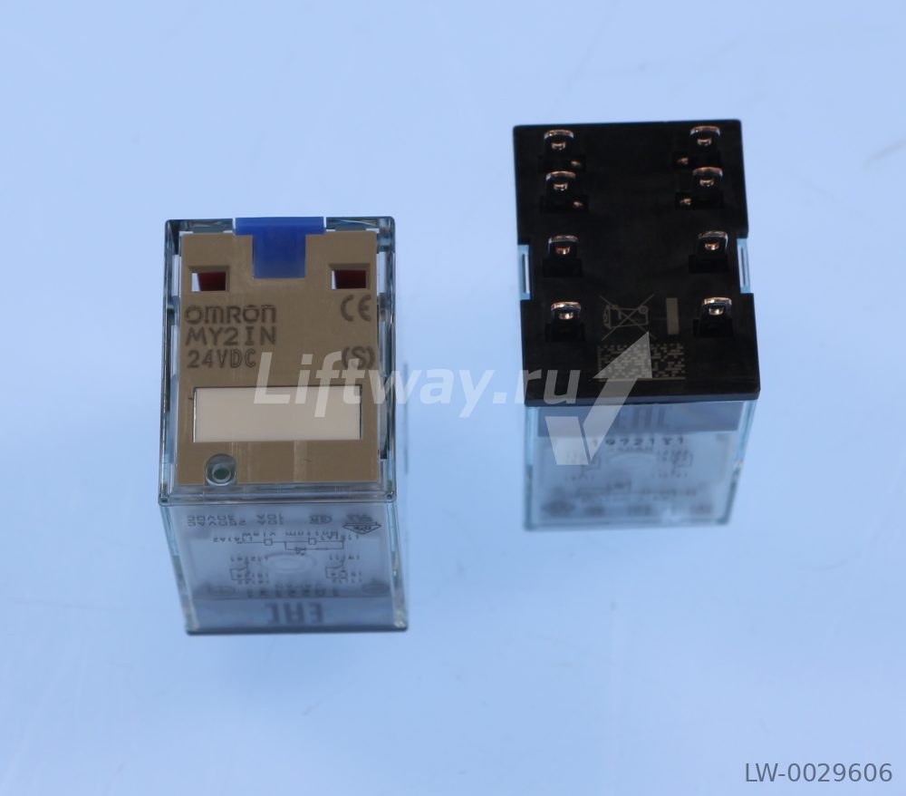 Реле электромеханическое Omron MY2IN 24DC(S), катушка 24VDC со светодиодным индикатором