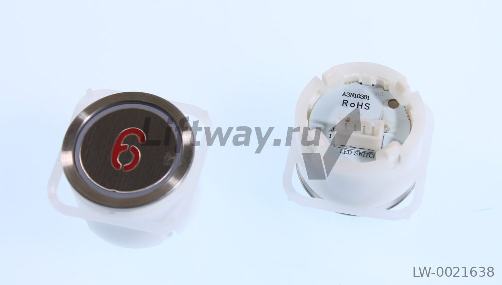 Кнопка приказа " 6" тип BA21G лифт Sigma DSS