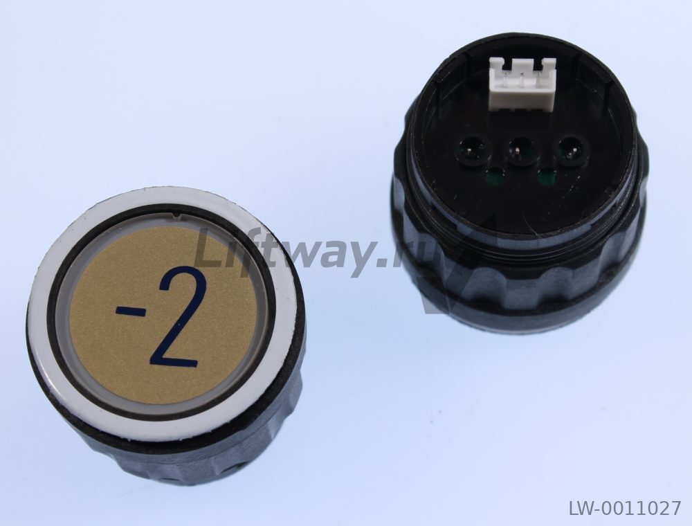 Кнопка приказа D2 "-2" зеленая подсветка