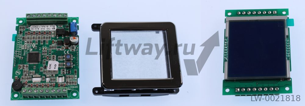 Индикатор вызывной панели ICARO лифта LCD622 rev.5 с рамкой