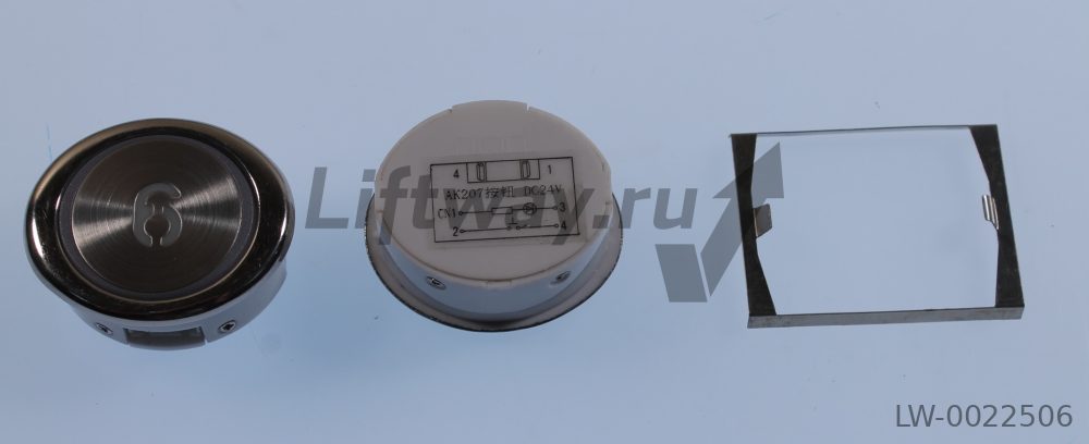 Кнопка приказа "6" DC24V красная подсветка (аналог AK207)