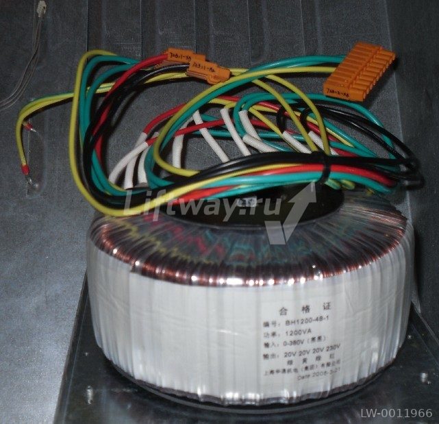 Трансформатор Kone 1200VA, input 380V, output : 20V 20V 20V ---230V