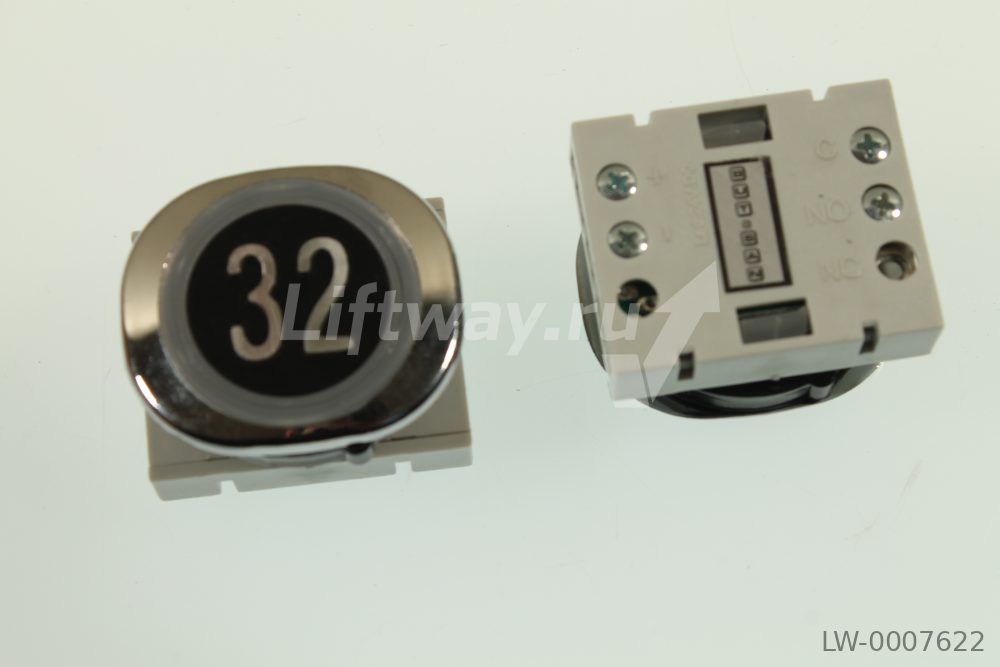 Кнопка приказа "32" черная F6-LENS
