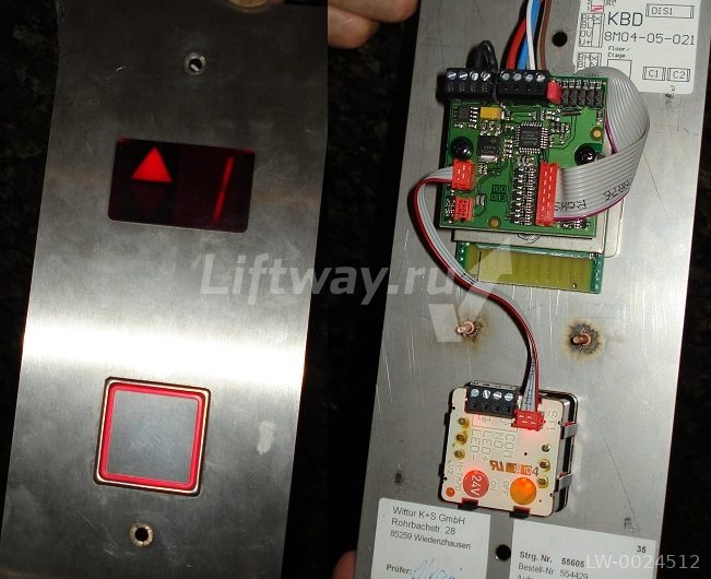 Плата индикатора LED 501 вызывного поста, красная подсветка