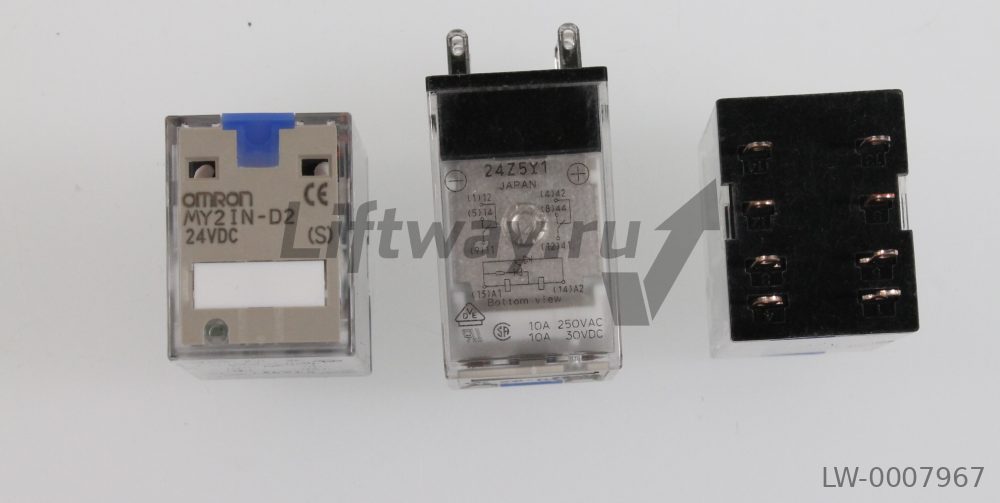 Реле электромеханическое Omron MY2IN-D2 24DC(S), напряжение питания 24VDC