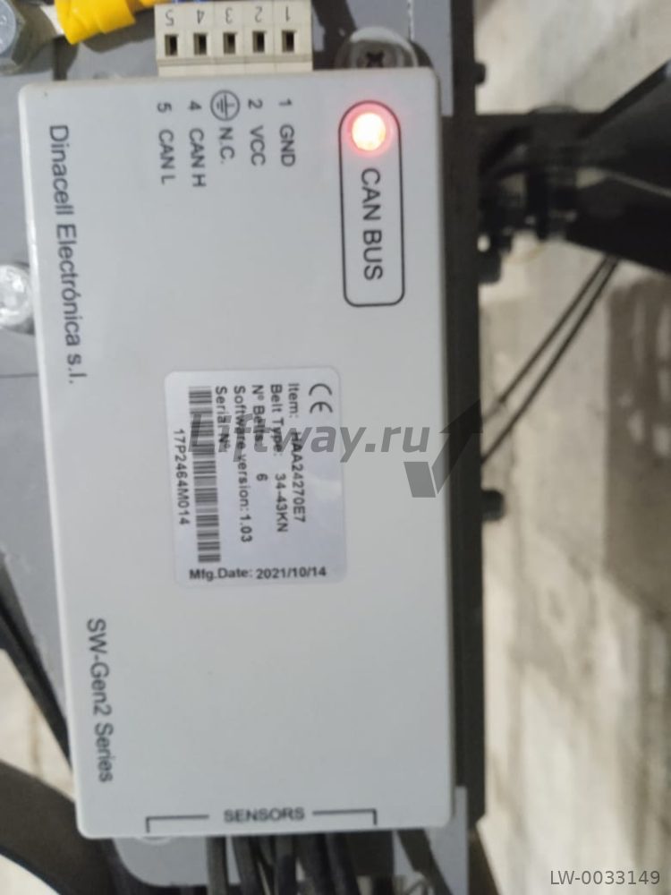 Комплект устройства контроля загрузки кабины на 6 тяг.ремней 34-43кН Dinacell