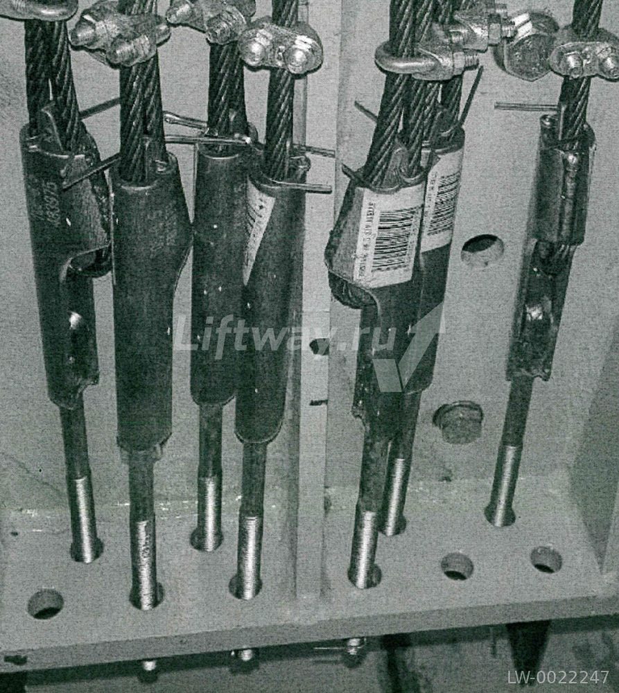 Коуш тягового каната Ø6,5 L=255мм шпилька M10*145мм без несущей пружины