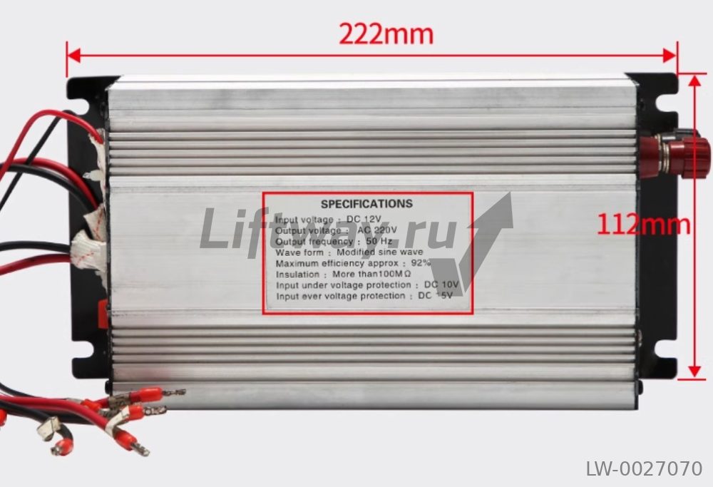 Преобразователь тока DC/AC 12V/220v (замена/аналог)