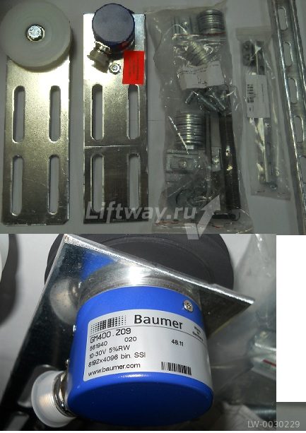 Комплект энкодера тип 12 Abs 2. Энкодер GM400.Z09 с кроншт, зубчат шкивом, натяж роликом без кабеля