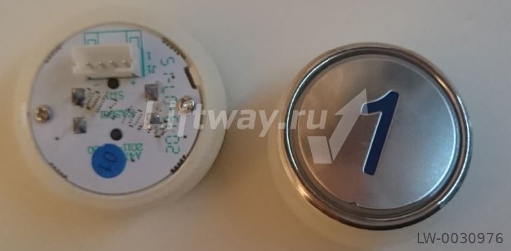 Кнопка приказа тип KAS901 "1" синяя подсветка для лифта SJEC