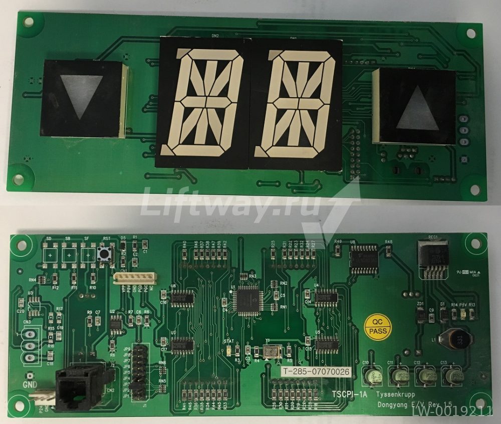 Плата этажного индикатора TSCPI-1A Thyssen Korea