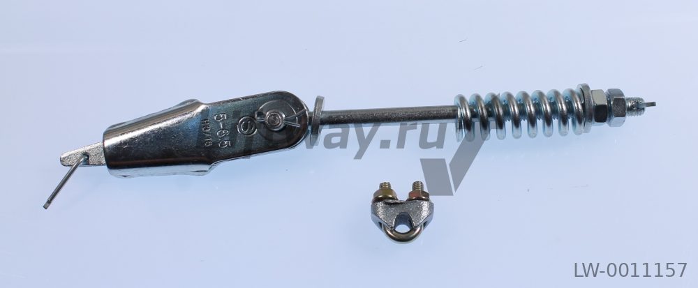 Коуш (подвеска каната) с несущей пружиной и зажимом, канат D5-6,5 мм