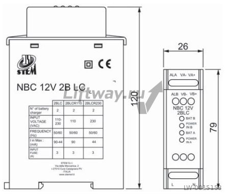 Зарядное устройство для АКБ NBC 12V 2B LC