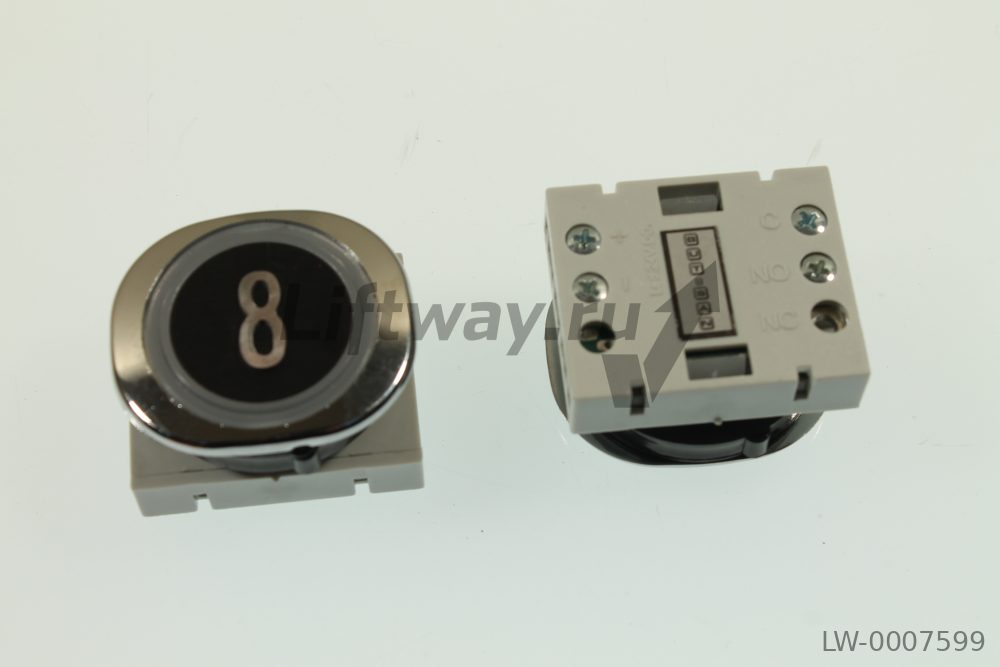 Кнопка приказа "8" черная F6-LENS