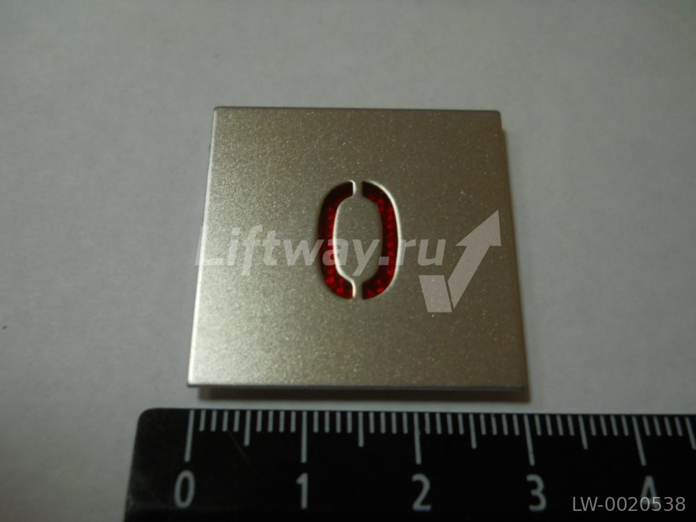 Нажимной элемент "0" кнопки KT40 красный символ (Корейский вариант)