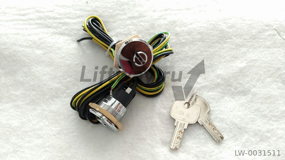 Ключевина COP/LOP SH4 250V (полированный хром)  с 2-мя ключами SH4 (Китай)