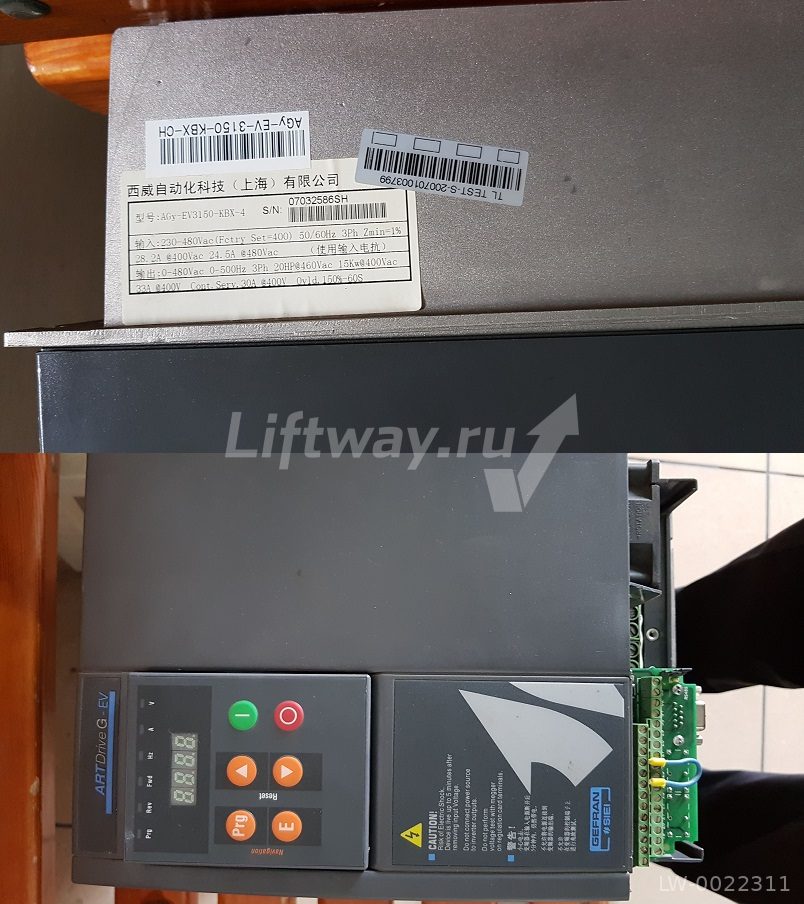 Частотный преобразователь GEFRAN 15 кВт AGy-EV3150-KBX-4 с панелью управления эскалатора BLT