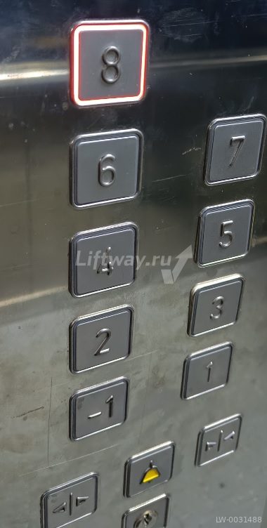 КНОПКА ПРИКАЗА "ЗАКРЫТИЕ ДВЕРЕЙ"  MT42 IX, КРАСНАЯ  ПОДСВЕТКА, надпись выдавленная
