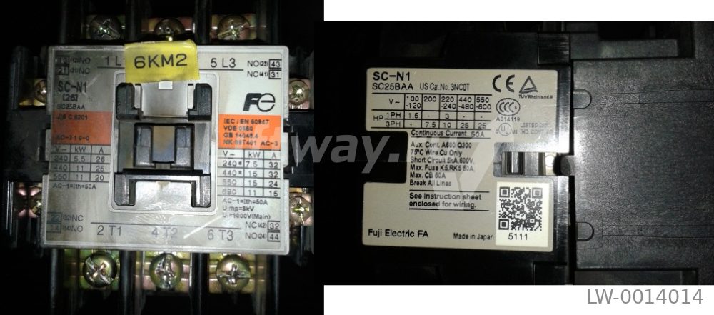 Контактор SC-N1 220 VAC 32A 50Hz FUJI 3-силовых контакта и 2НО + 2НЗ