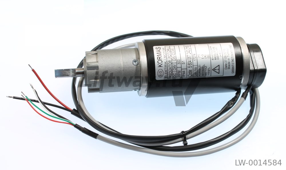 Двигатель CW-CCW привода дверей 24VDC 300 об/мин 90W R:1/9 с энкодером, KORMAS