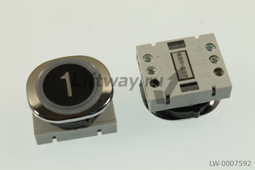 Кнопка приказа "1" черная F6-LENS