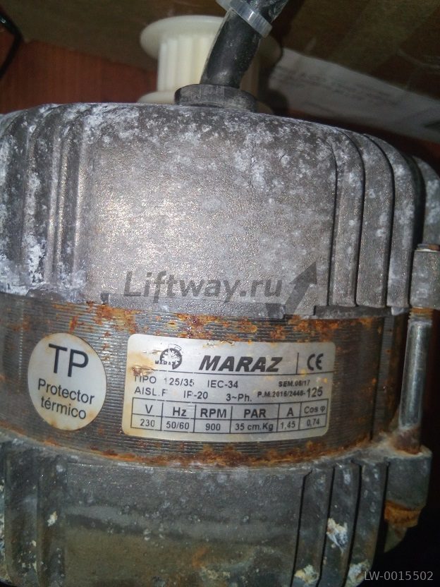 Электродвигатель привода дверей Тип 125/35, 900RPM, 220Vac, 35 см.кг