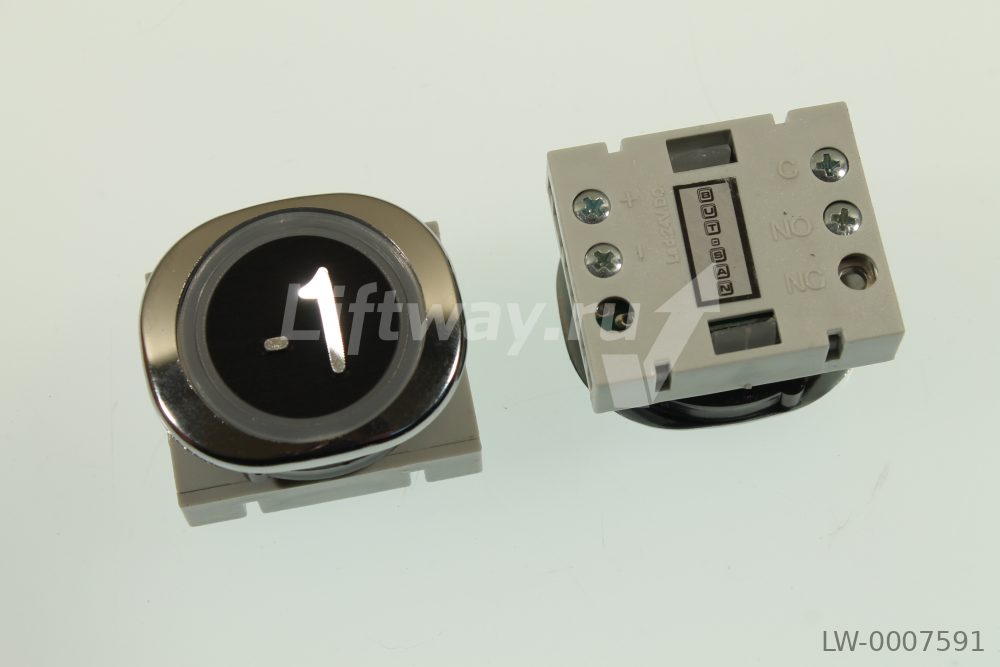 Кнопка приказа "-1" черная F6-LENS