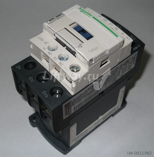 КОНТАКТОР D 3Р, 38 A, NO+NC, 230VAC, ЗАЖИМ ПОД ВИНТ