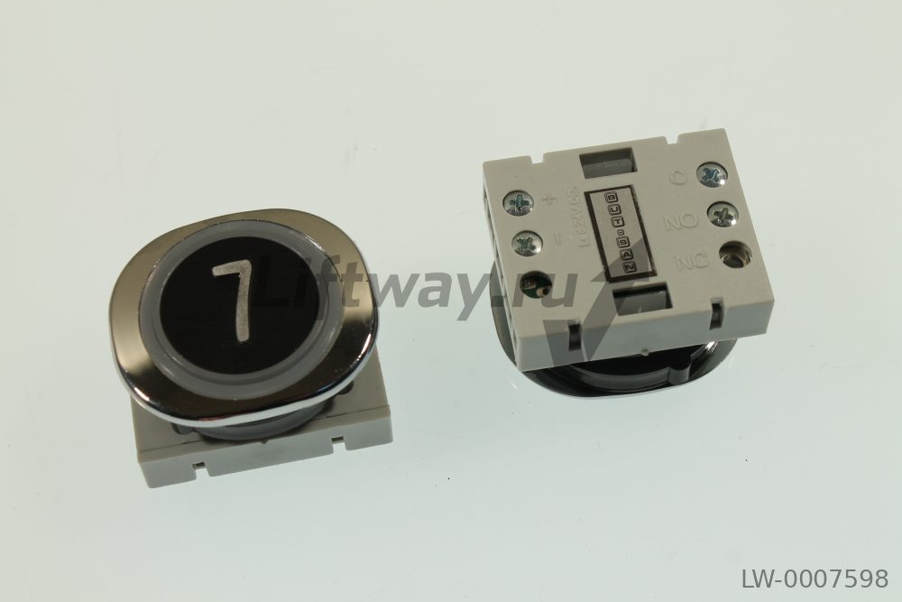 Кнопка приказа "7" черная F6-LENS