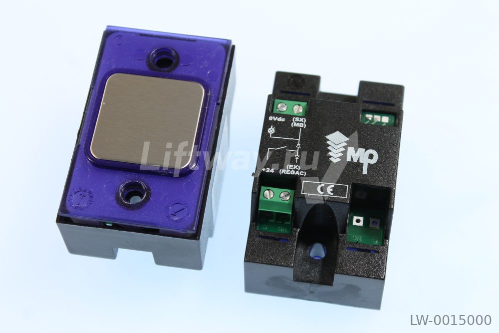 Кнопка ПУСТАЯ синяя 1C24V COMPACT