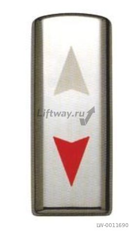 Индикатор этажный SHL O2000 шлифованный красная индиакция