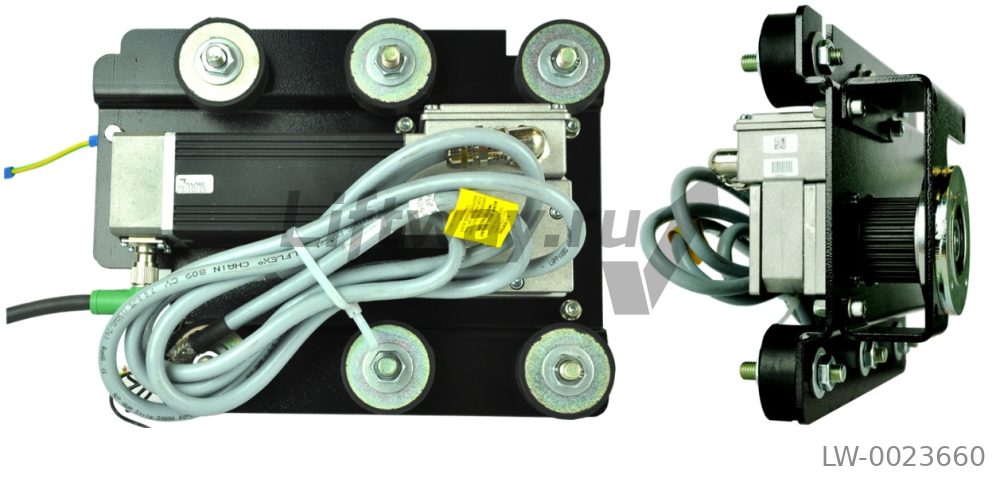 Электродвигатель тип BS55/100 привода дверей Sematic с разъемом RJ45 (сборка с кронштейном)