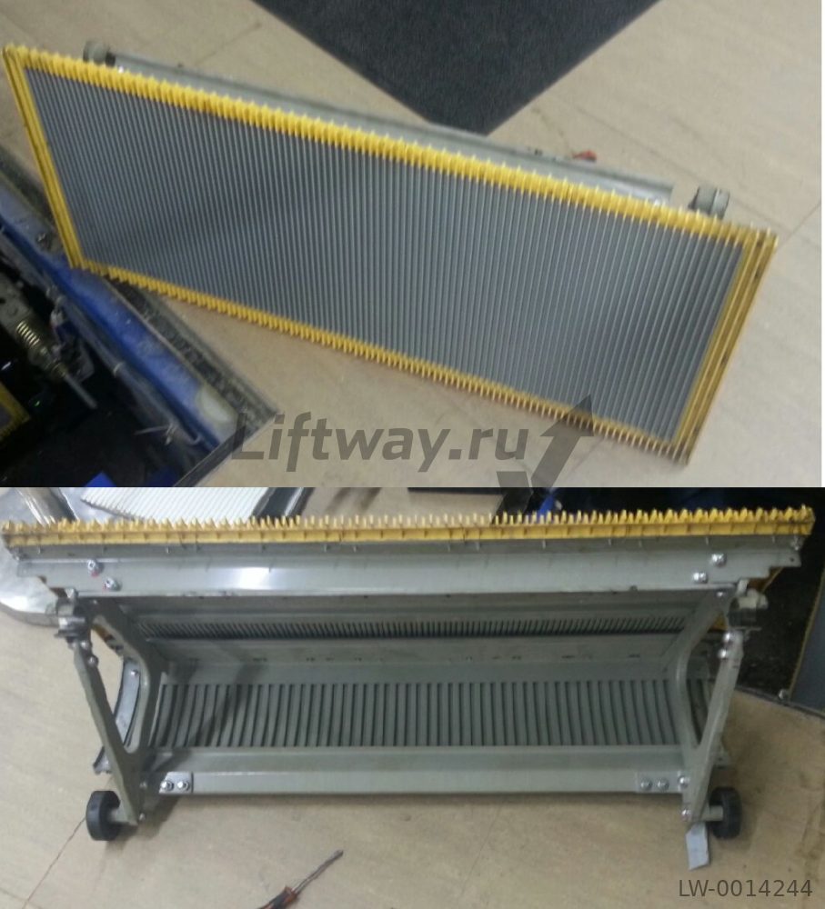 Ступень эск. SIGMA ARES 1000мм (35 град) СТАЛЬНАЯ СЕРАЯ с 4-мя пластиковыми желтыми демарк. линиями