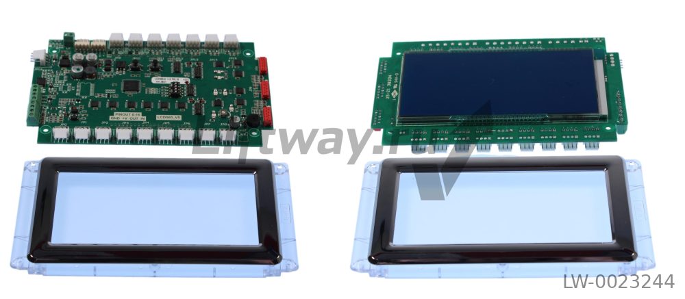 Индикатор приказной панели лифта LCD565-A синий фон (замена для LCD505)