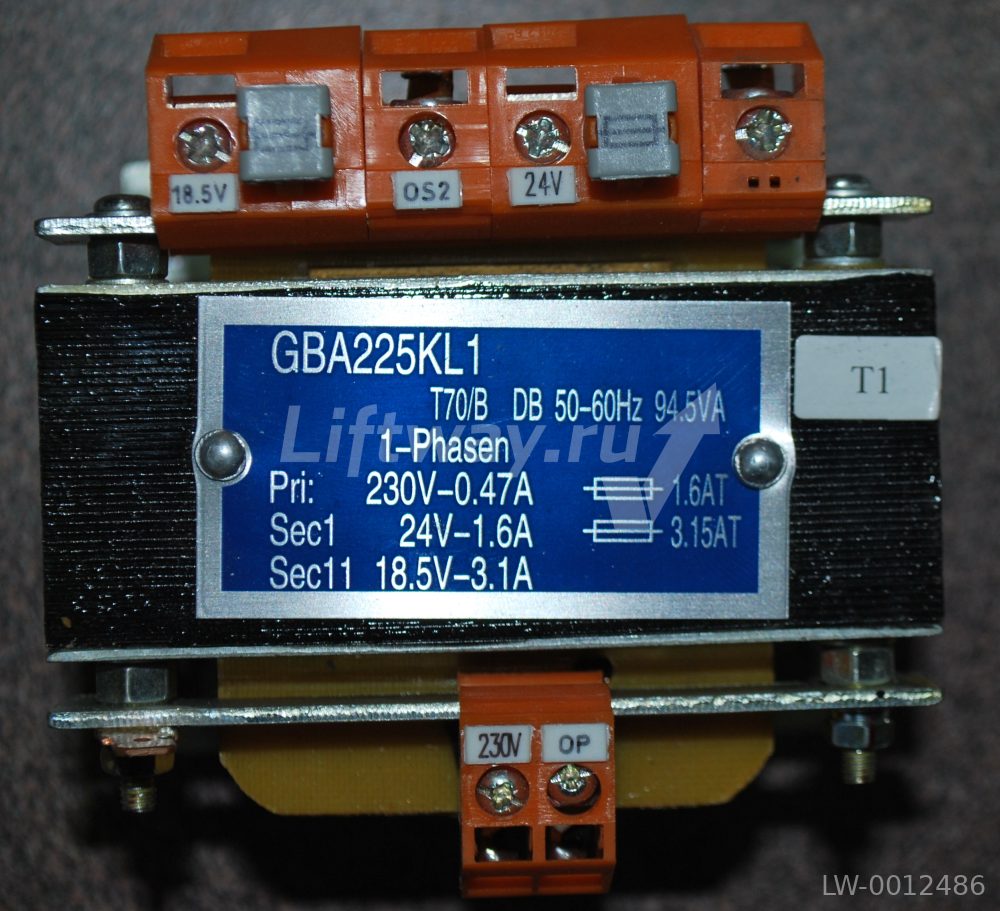 Трансформатор однофазный Вход. 230V  Выход. 24V,18.5V