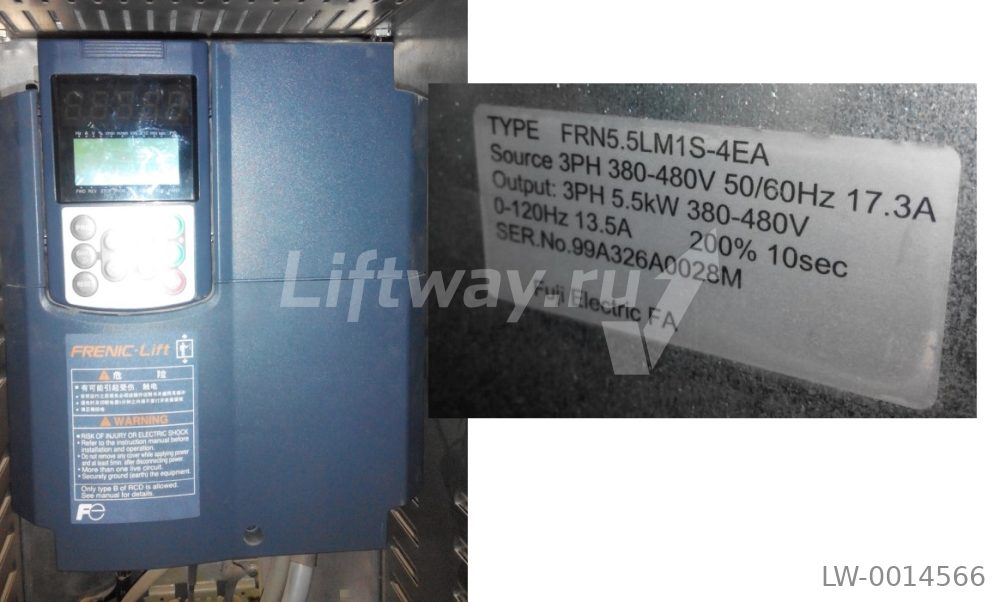 Частотный преобразователь 5,5 кВт FUJI FRN5.5LM1S-4EA без графического терминала