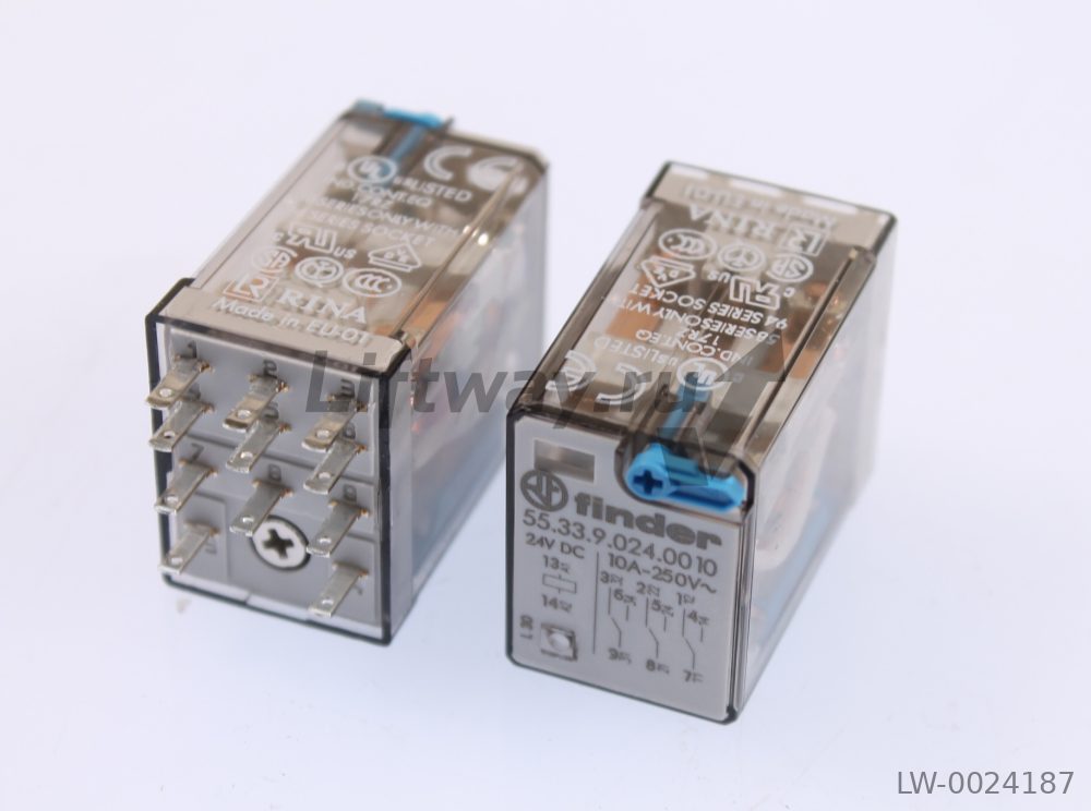 Промежуточное реле, 3 перекидных контакта, 10А, 24VDC