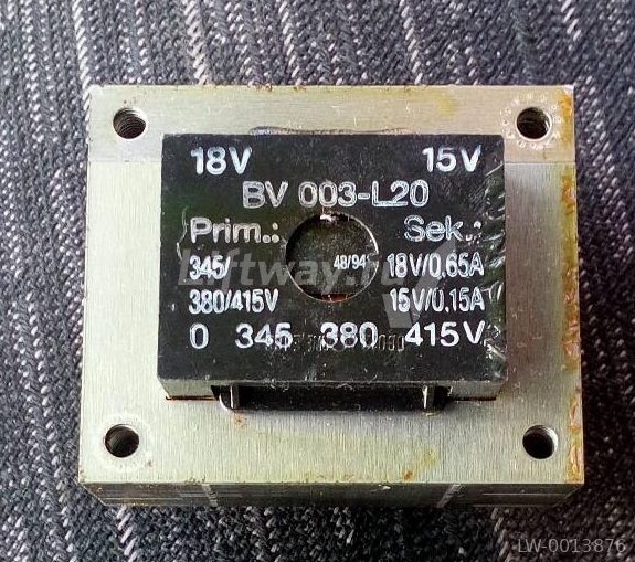 Трансформатор BV 003-L20 Prim: 345/380/415V Sek: 18V/0.65A 15V/0.15A