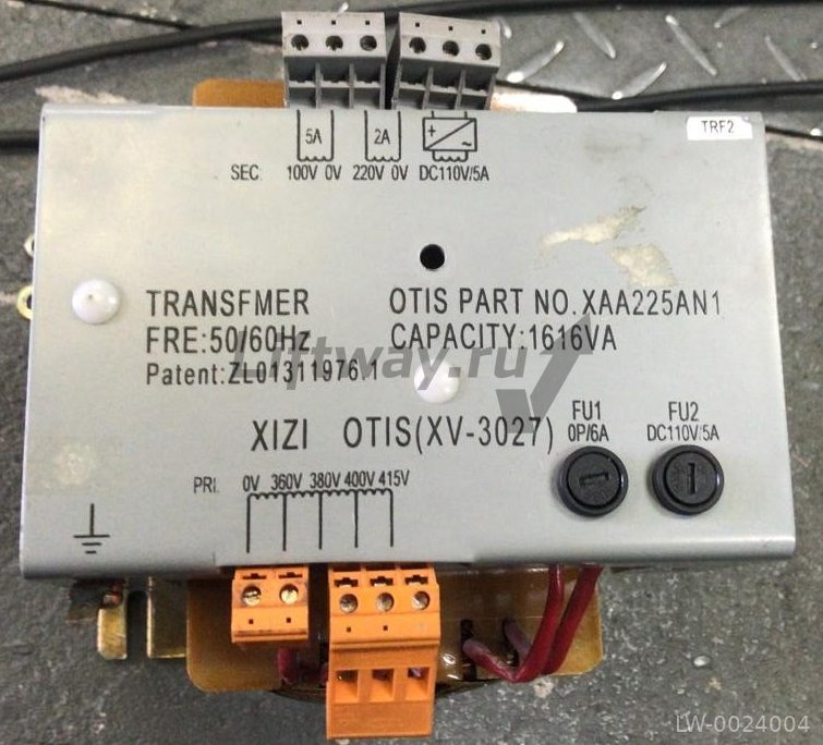 Трансформатор 1616VA Вход.360/380/400/415В Вых.100VAC/5A, 220VAC/2A, 110VDC/5A