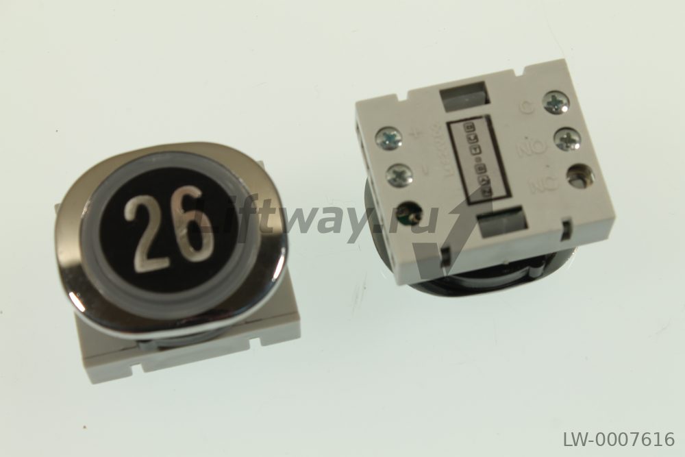 Кнопка приказа "26" черная F6-LENS