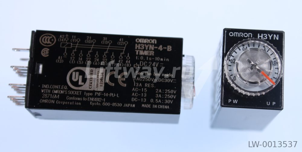 Реле времени H3YN-4 DC24V диапазон времени с 0,1 сек до 10 мин (замена для H3Y-4-C)