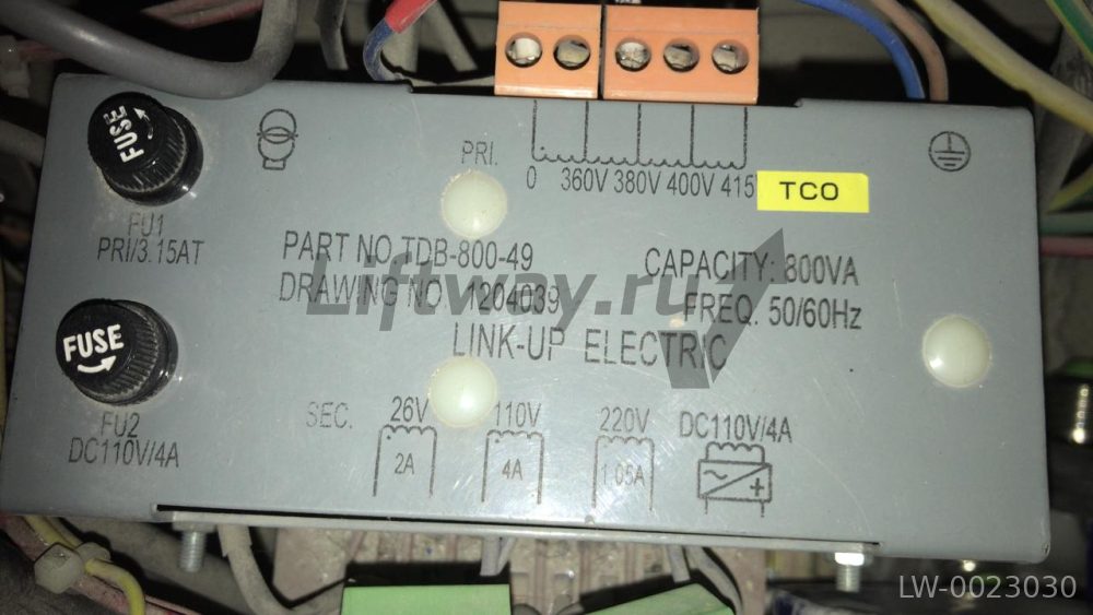 Трансформатор TDB-800-49 Pri:0В 360В 380В 400В 415В Sec: 26В 100В 220В DC110В