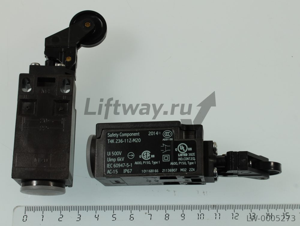 Концевой выключатель T4K236-11Z самовозвратный 1НО+1НЗ без щелчка