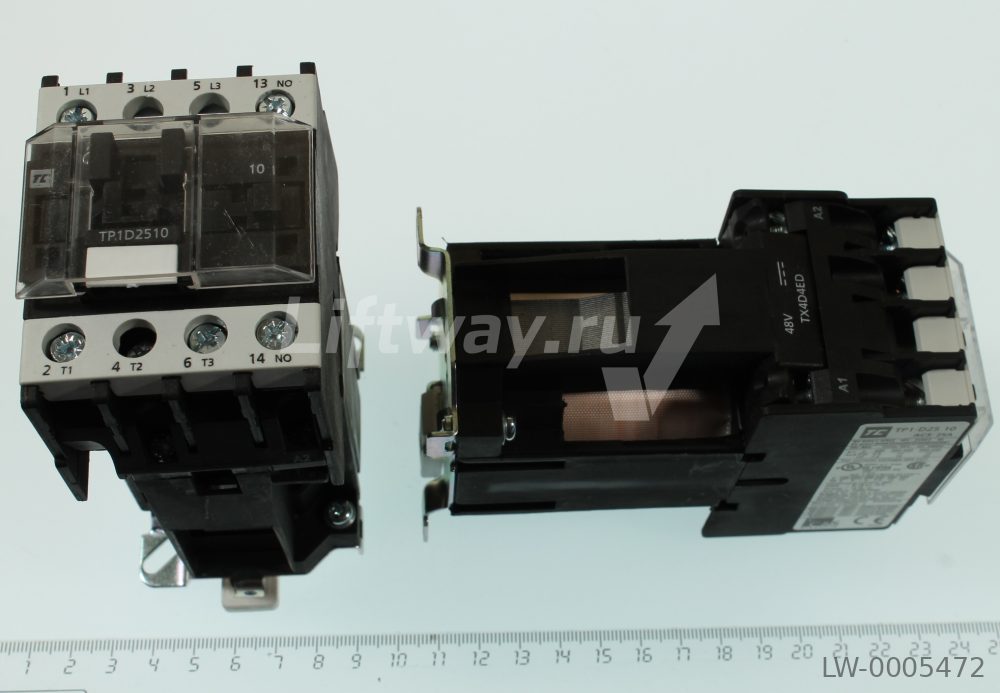 Контактор TC TP1-D2510 (3L-НО + 1НО) 48VDC 25A (для эск-ра Sigma)