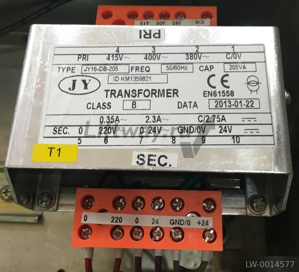 Трансформатор JY16-DB-205 205VA Вход 415/400/380VAC Выход 220VAC/0.35A 24VAC/2.3A 24VDC/2.75A