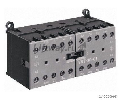 Миниконтактор реверсивный VB7-30-01 12A (400 В AC3) катушка 110В АС