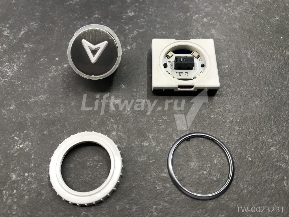 Кнопка "ВВЕРХ" M30 RST, 1НО+1НЗ, красная, шлиф., тактильный знак
